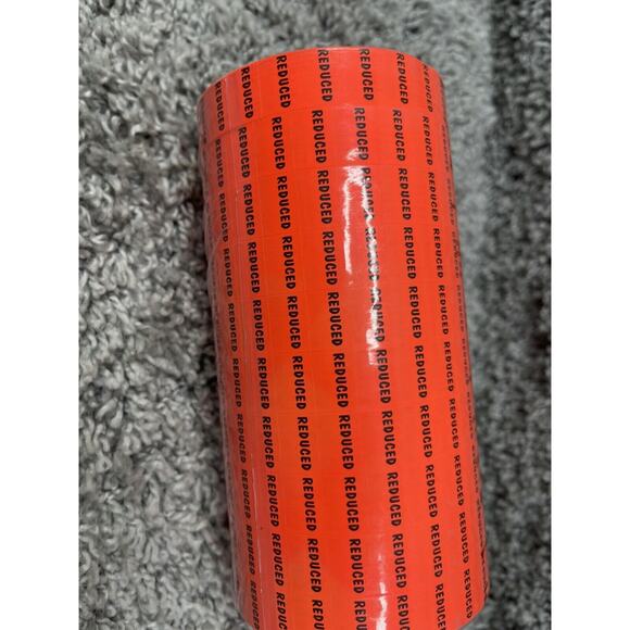 Flourescent Orange With Black Reduced Labels 10 Pack New - Picture 3 of 8